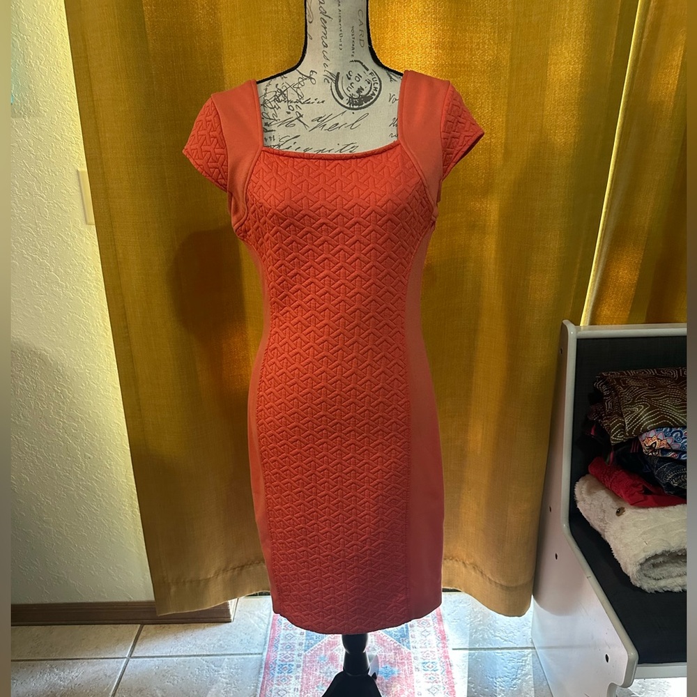 Sz 4 Sharagano Orange Dress